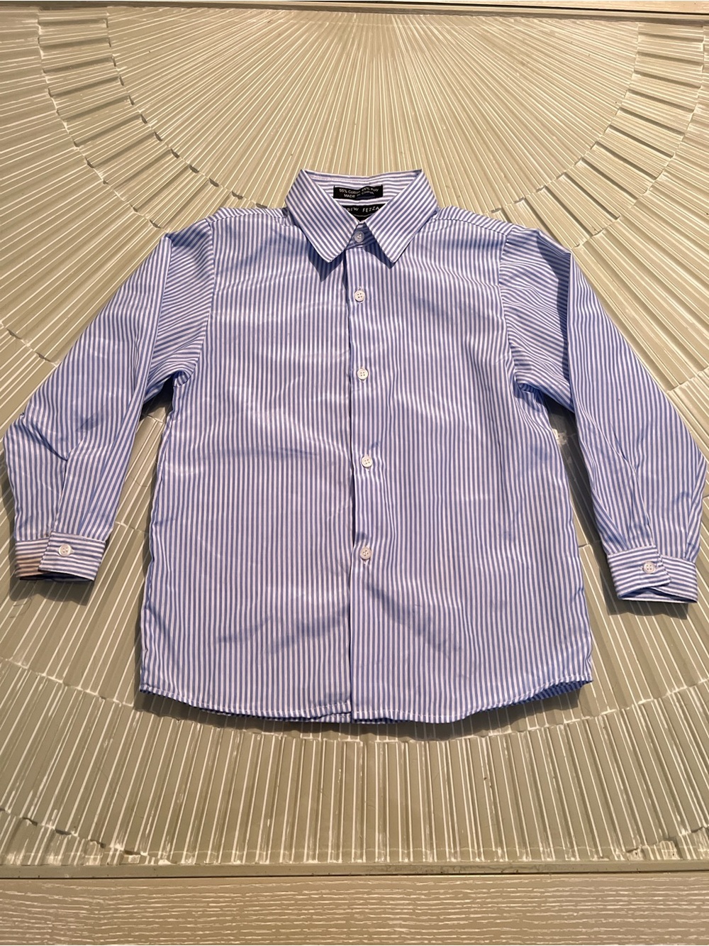 Andrew Fezza Blue & White Striped Button-Down Shirt